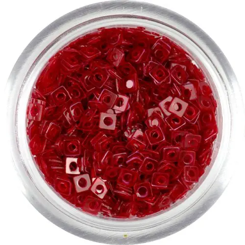 Transparent Squares with Hole - Red