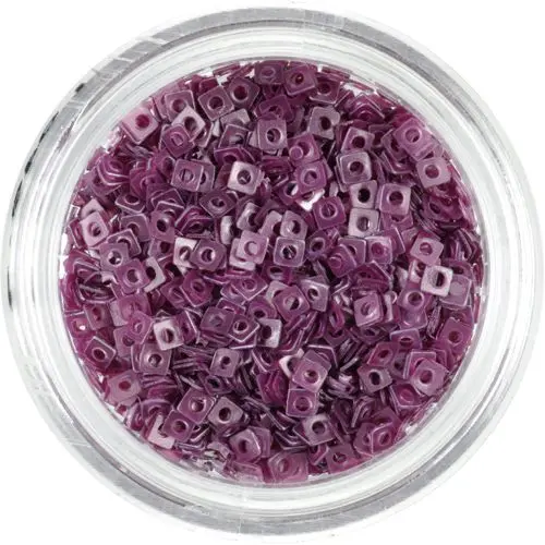 Small Squares with Hole - Light Burgundy