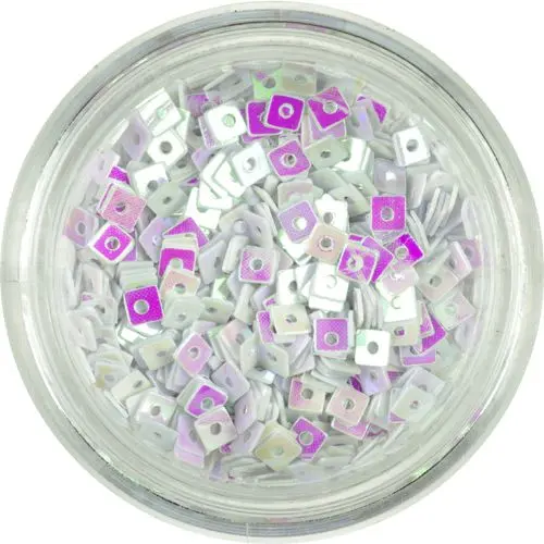 Small Squares with Hole - White with Reflexion