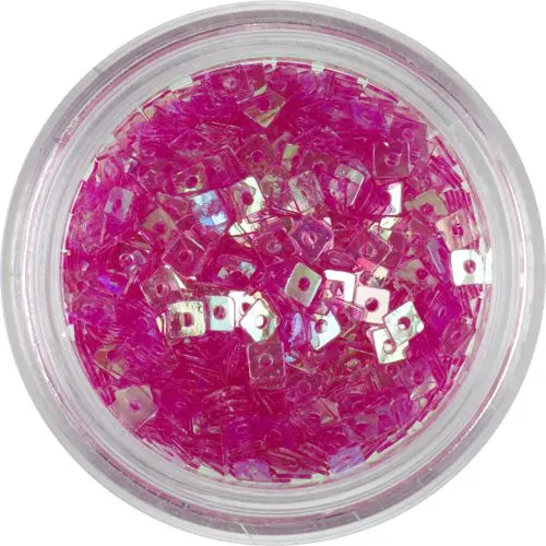 Transparent Squares with Hole - Light Cyclamen