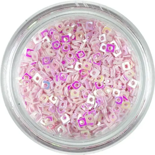 Nail Decoration - Light Coral Squares with Hole