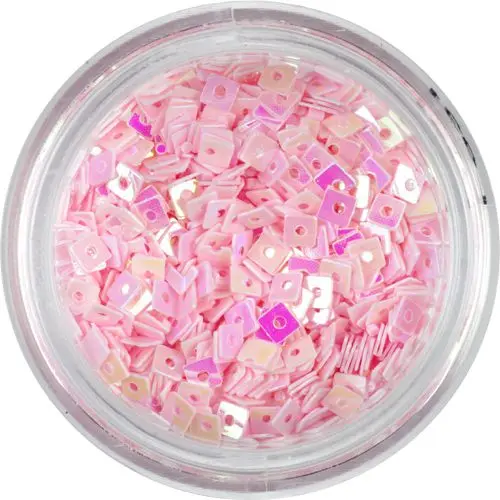 Small Light Pink Square with Hole