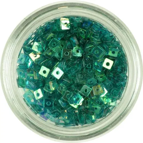 Small Square with Hole - Turquoise Green