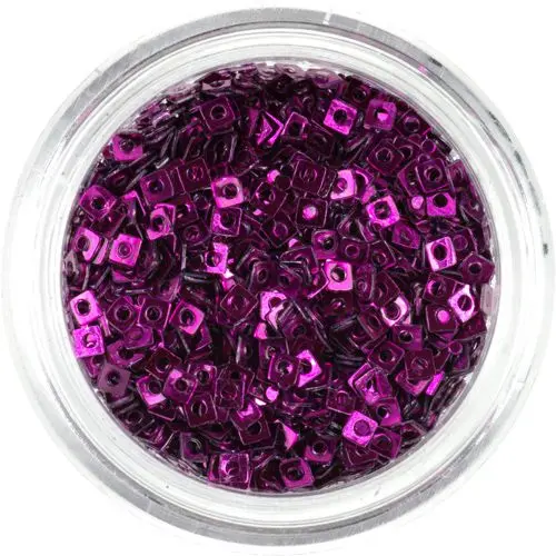 Shiny Squares with Hole - Dark Pink