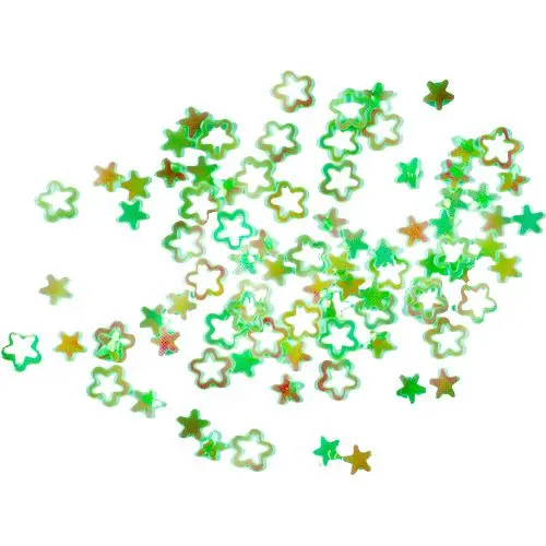 Flitters - star contours, green - hologram