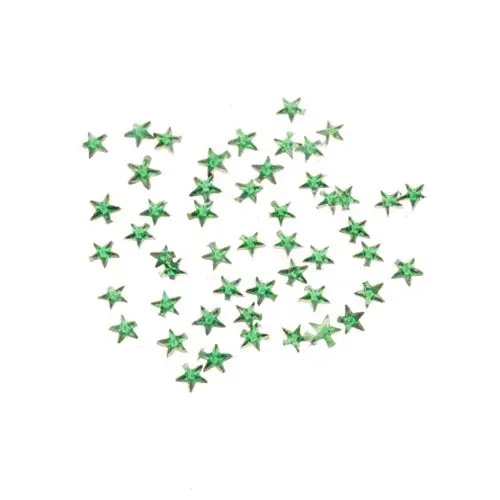 Dark green rhinestones, stars