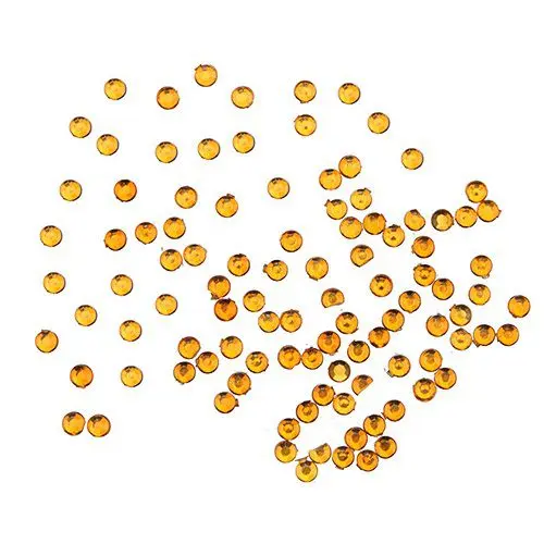 Yellow nail decorations, 2mm - rounded rhinestones in sack, 90pcs
