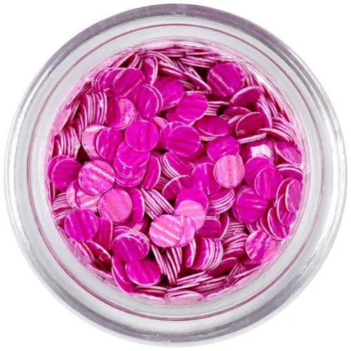 Sequins - pink, with dark pink stripes