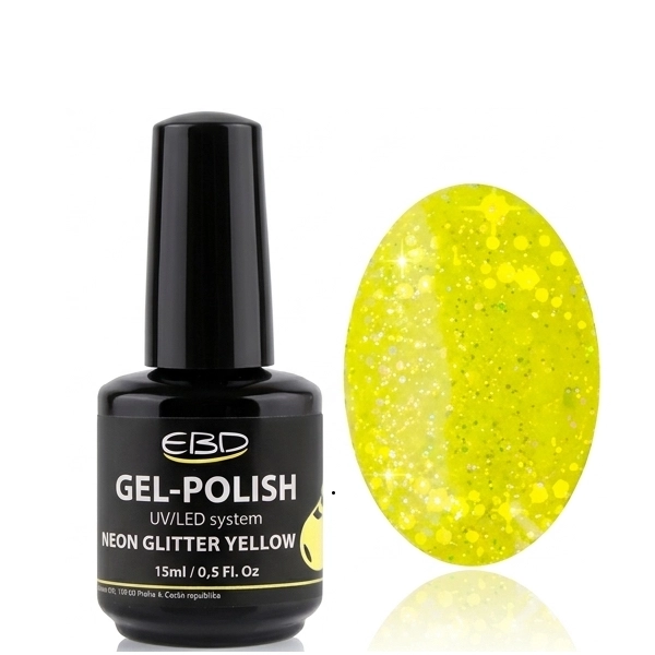 UV gel polish – NEON GLITTER YELLOW 236, 15ml