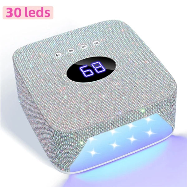 Silver glittering LED nail lamp - 54W