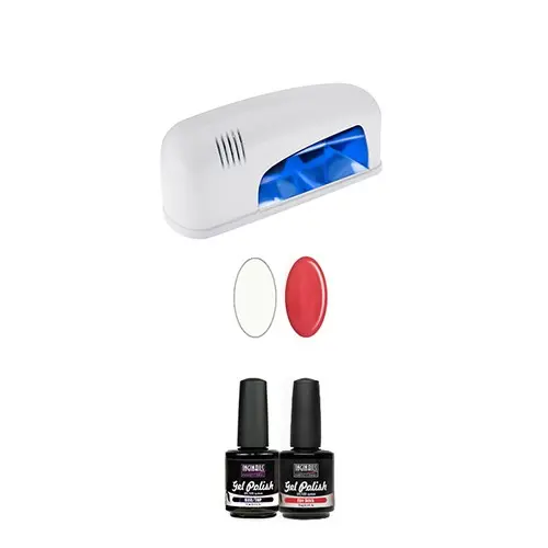 UV/LED system - trial kit 2x15ml + 1.b. lamp white 9W