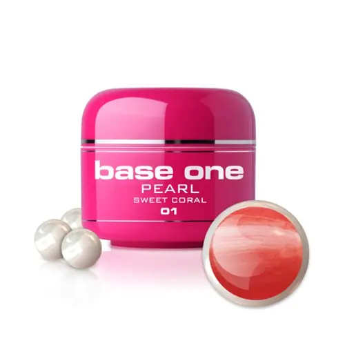 Gel Silcare Base One Pearl - Sweet Coral 01, 5g