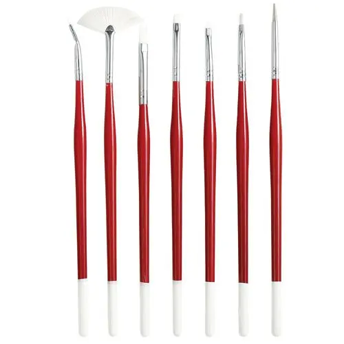 Set of brushes, 7pcs - red