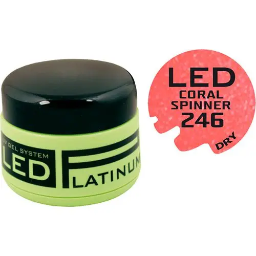 LED UV colour gel - 246 Coral Spinner, 9g