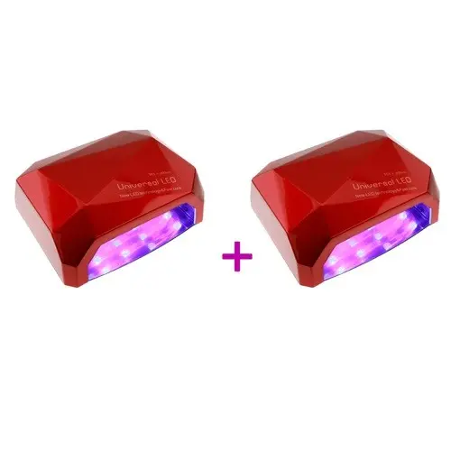 2 x red LED lamp - 66W