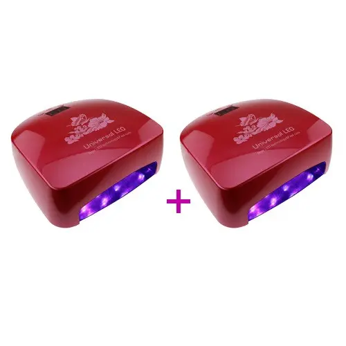 2 x Pink-red LED UV lamp for nails - 66W