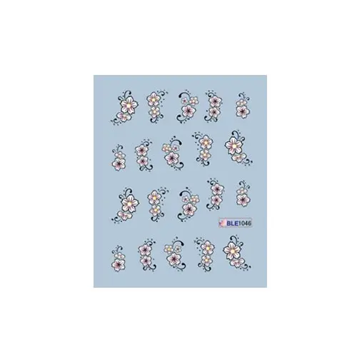 Water decals with floral motif – 1046