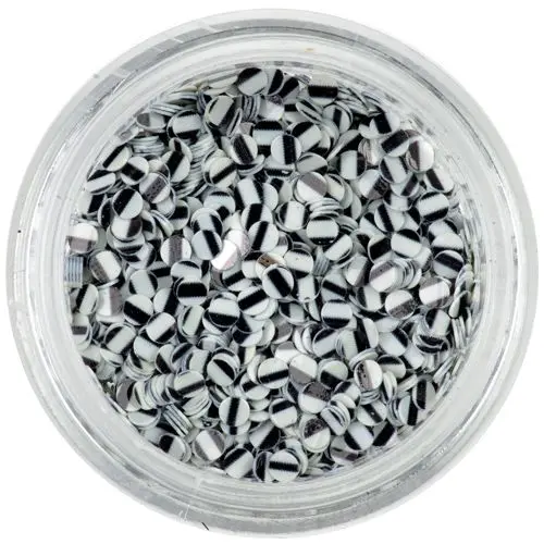 Flitters - white, black stripes, mini