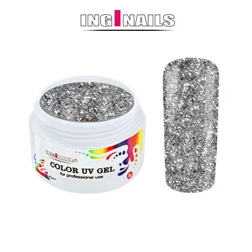 Silver Glitter - 5g Coloured UV Gel Inginails