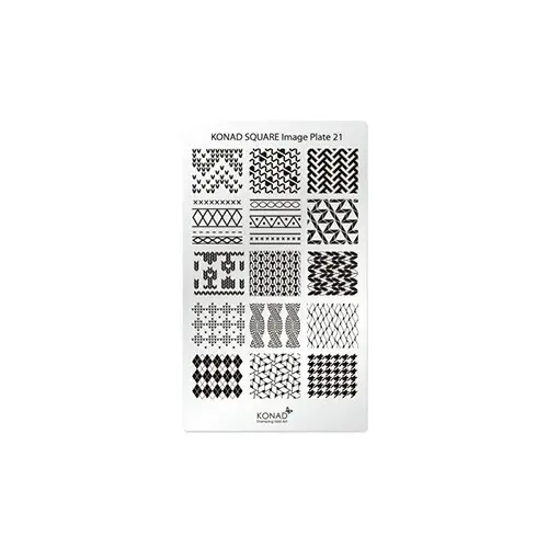 Stamping plate for nails - Square 21