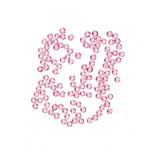 Nail art decorations 1,5mm - 20pcs round rhinestones in bag, light pink
