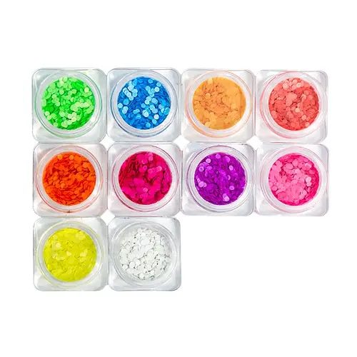 Nail art kit – 10pcs – neon circles 2mm