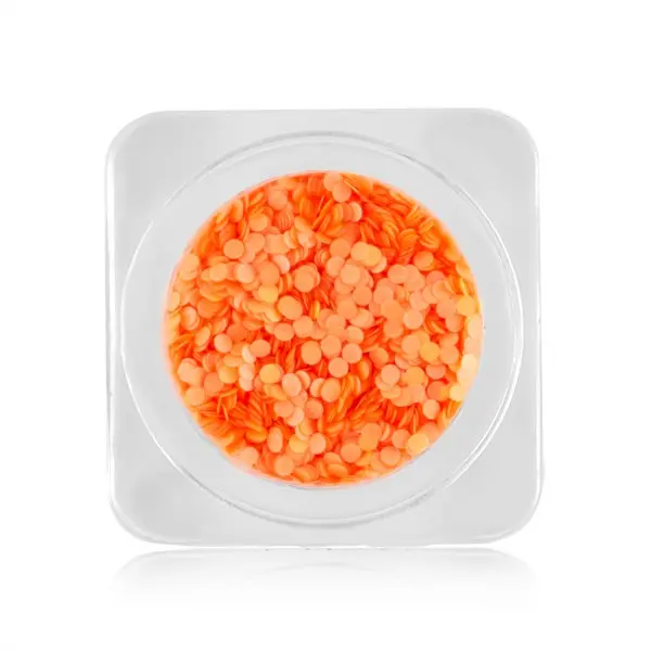 Nail art decorations – circles 1mm, no. 1, neon orange