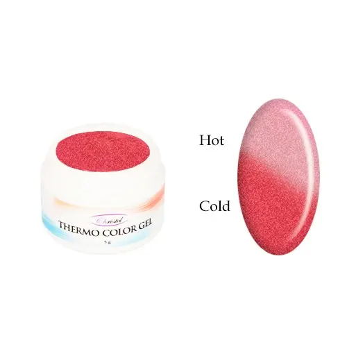 Thermo colour gel - RED GLITTER/ROSE GLITTER, 5g