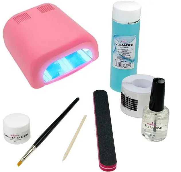 1-phase UV gel system – BASIC set, 36W pink UV lamp