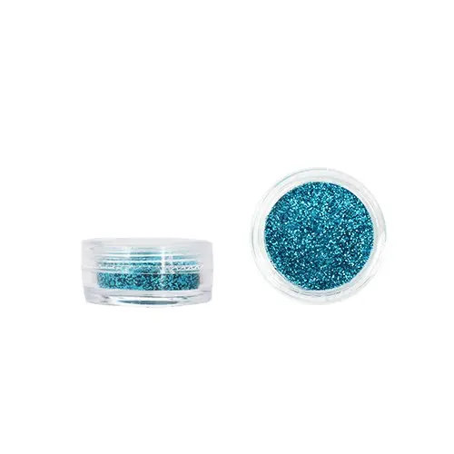 Nail art powder - turquoise with glitters