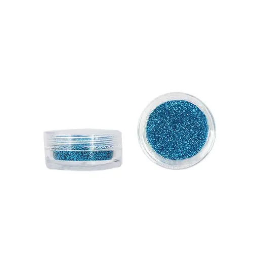 Nail art powder - turquoise with glitters