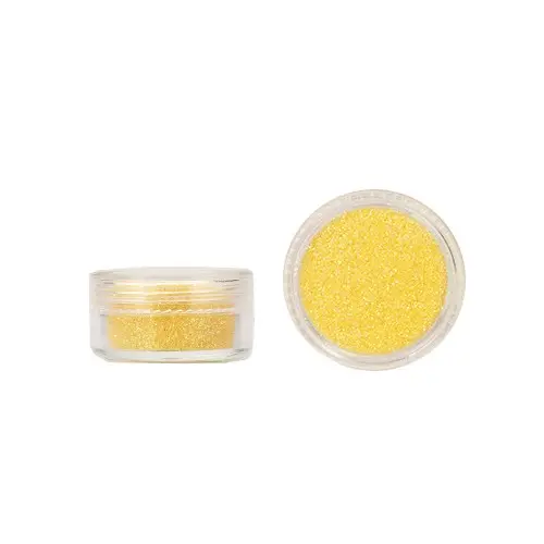 Nail art powder - yellow with glitters