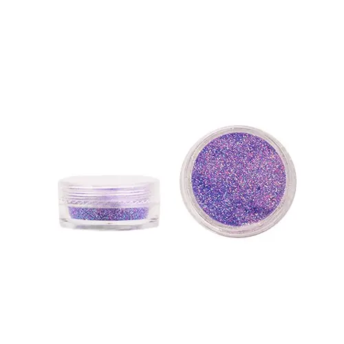 Nail art powder - lavender with glitters
