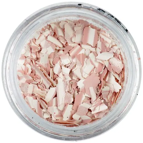 Randomly shaped confetti flakes - beige with stripes