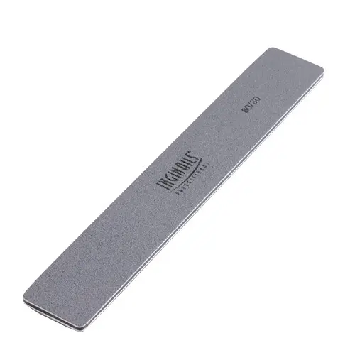 Inginails Professional Nail file, grey rectangle with black centre, washable and disinfectant friendly 80/80