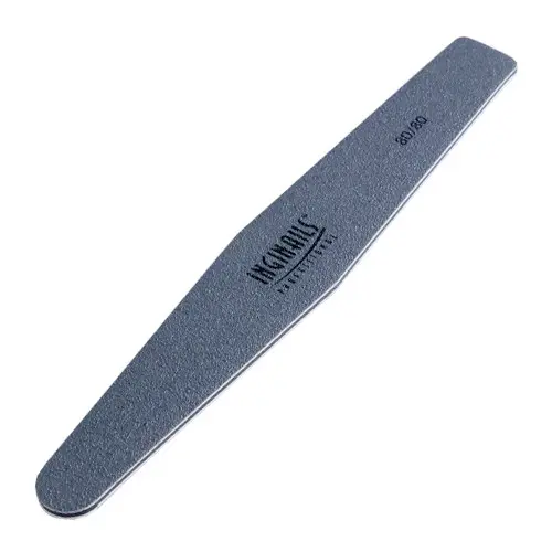Inginails Professional Nail file, grey diamond with black centre, washable and disinfectant friendly 80/80