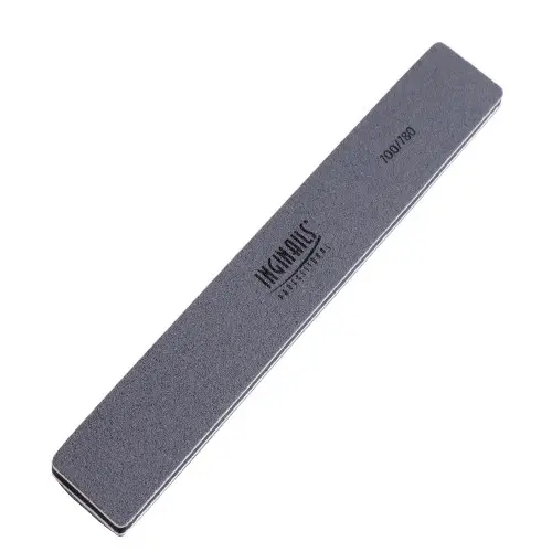 Nail file, grey rectangle with black centre, washable and disinfectant friendly 100/180