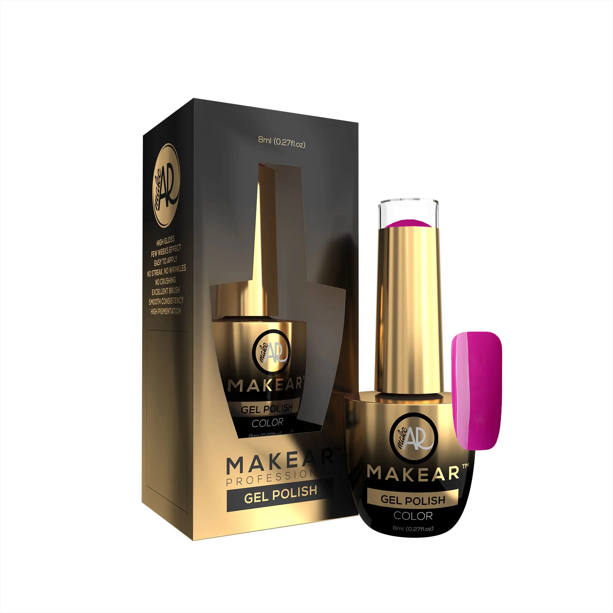 Makear Colour gel nail polish – Neon purple – N05, 8ml