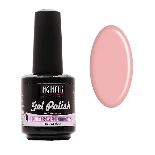 UV Gel polish Inginails Professional – Gummy Base Marshmallow, 15ml	