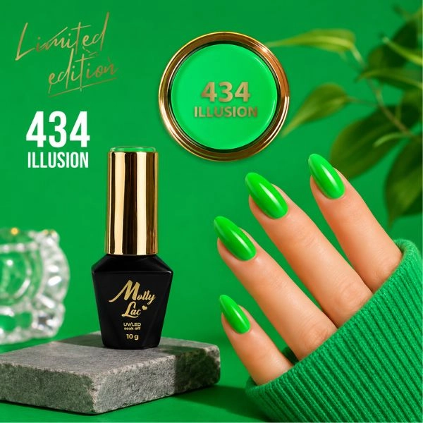 Gel varnish, UV/LED Molly Lac - Illusion 434, 10ml