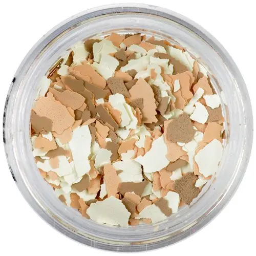 Randomly shaped large confetti - white, beige, brown