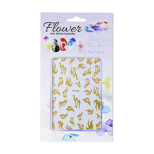 Self - adhesive stickers for nails - XF3280 - golden