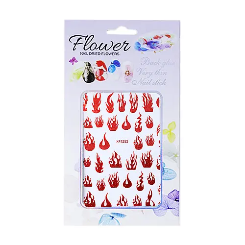 Self-adhesive nail stickers - XF3282 - red