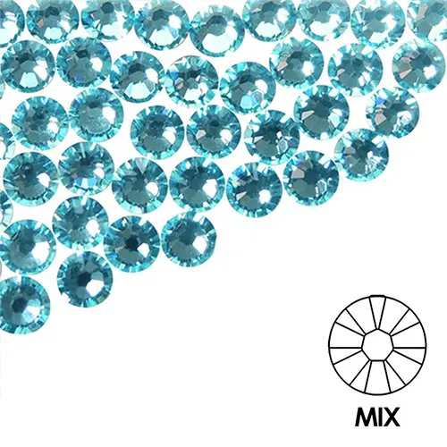 Decorative nail stones - MIX - turquoise, 100pcs