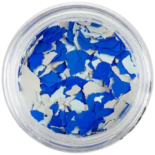 Randomly shaped large confetti - beige, light blue, blue