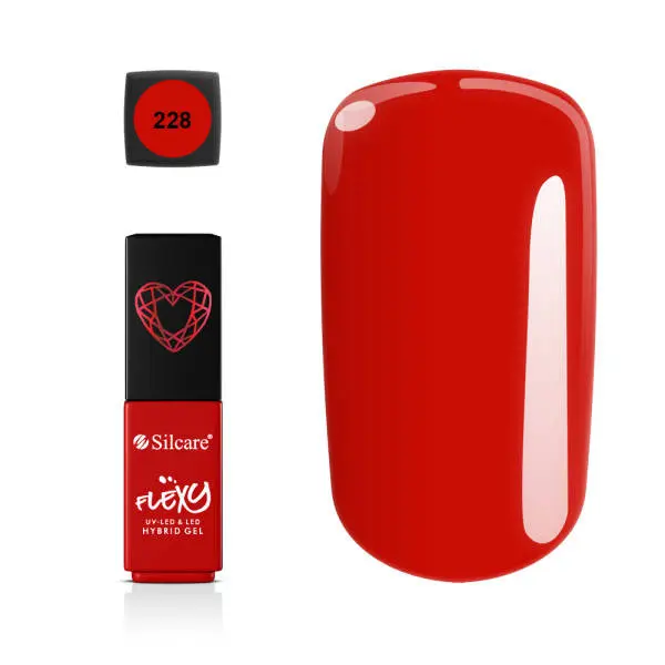 Silcare Hybrid Gel polish - Flexy Ruby Heart 228, 4,5g