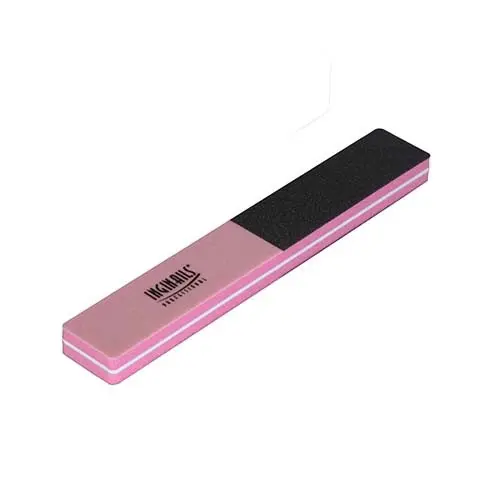 Inginails Professional Foam nail file, pink-black - 4-sided, 100/180/240/320