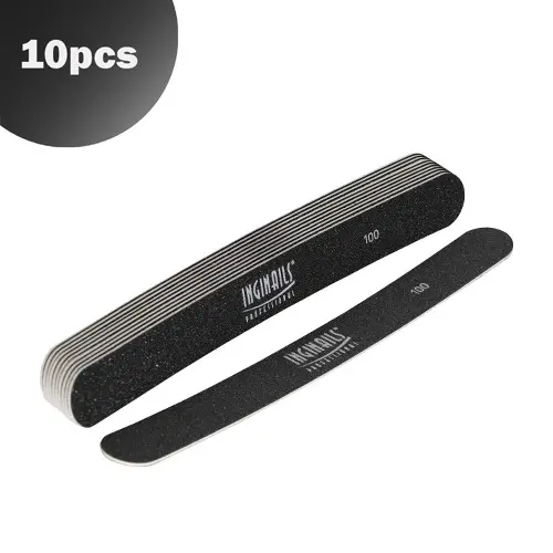 Inginails Professional Replaceable self - adhesive sandpaper for metal file - black, straight 100