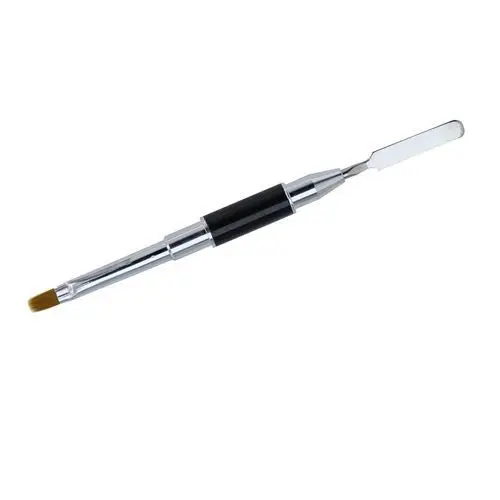 Double-sided brush for polygel no.4 - black with cover