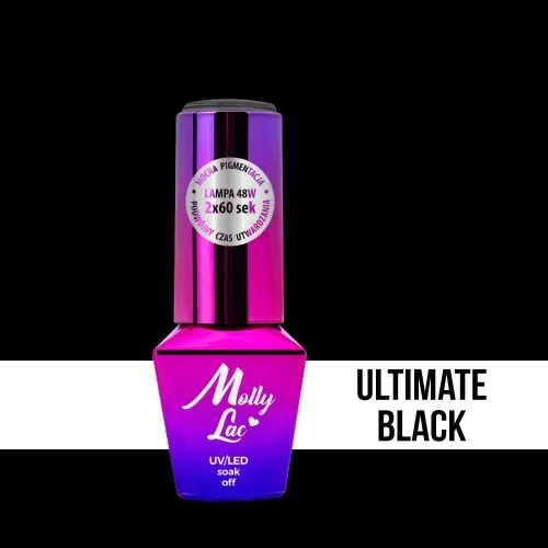 UV/LED Gel Nail Polish MOLLY LAC – Ultimate Black, 10ml